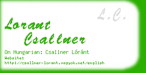 lorant csallner business card